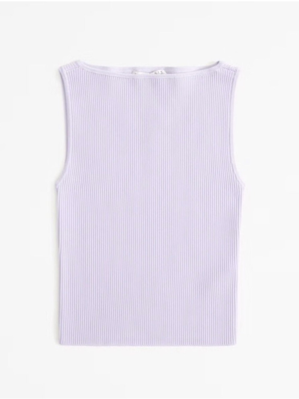 Abercrombie Ribbed Sleeveless Bateau Neck Tank Top - Lavender